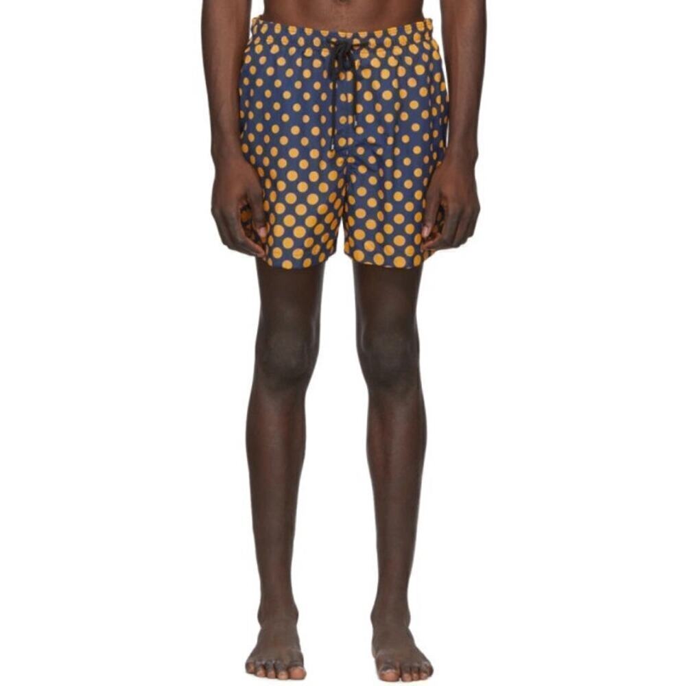 Solid & Striped Navy Orange Ombre Polka Dot The Classic Swim Trunks Size XXL